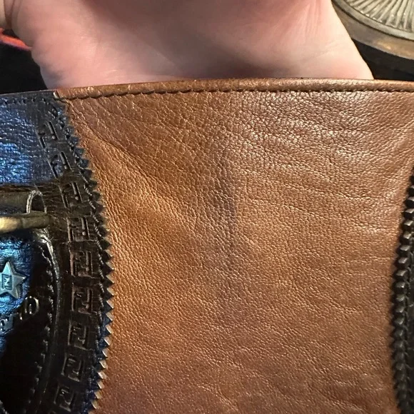 Fendi Etnico Two-Tone Leather Satchel - Picture 13 of 17